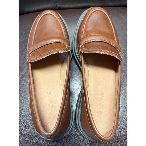 Madewell The Bradley Lugsole Brown Leather Loafer Ladies Women’s Size 9 NG674 - Picture 3 of 8